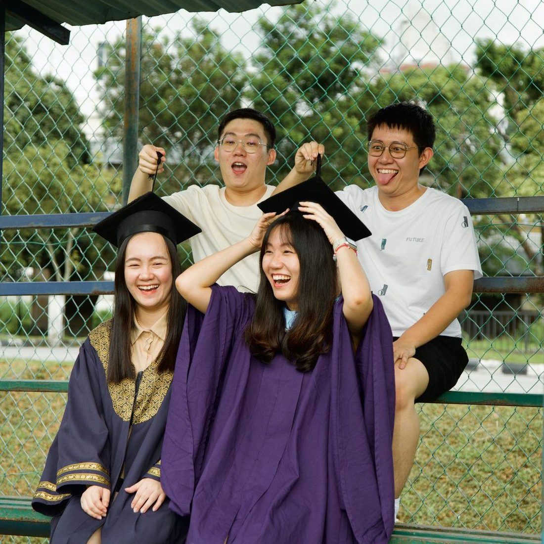 Graduates celebrating together
